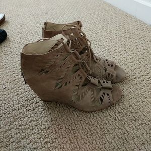 Dolce Vita lace-up wedge sandals